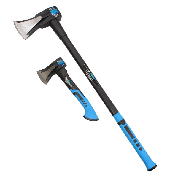 SET OF 2 SPLITTING AXE WITH FIBREGLASS HANDLES
