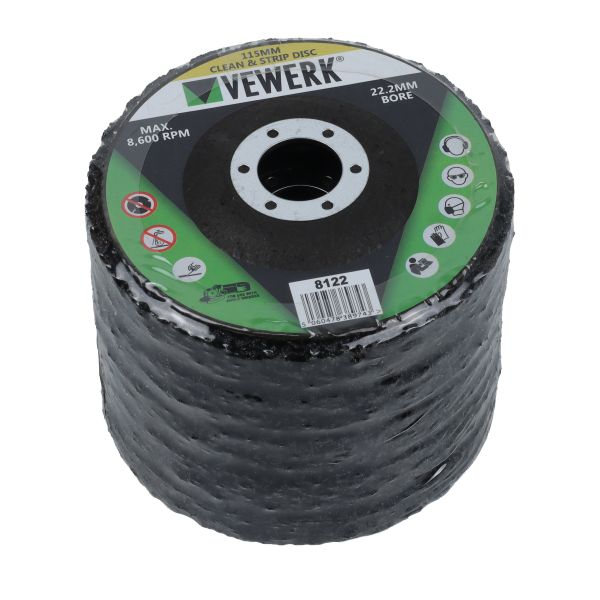 115MM CLEAN & STRIP DISCS 22.2MM BORE - PACK 5